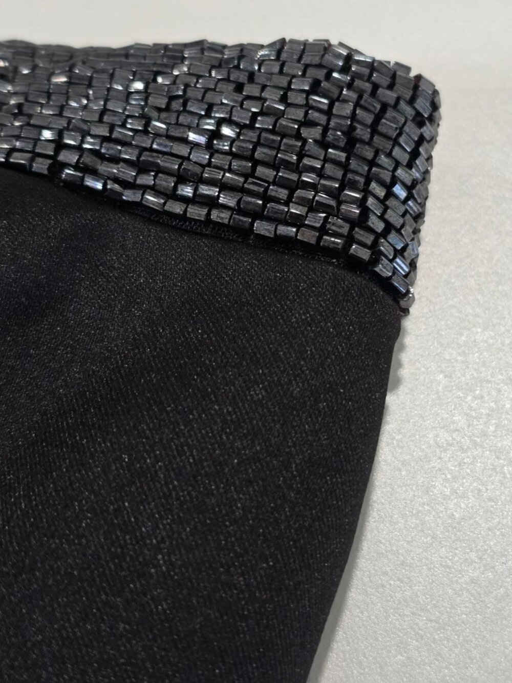 Moda International ✦ Strapless Beaded Trim Cocktail Dress ✦ Black Evening Party - Picture 11 of 12